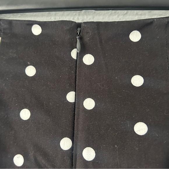 Polka dot high waist midi pencil skirt with pleat - Picture 4 of 6